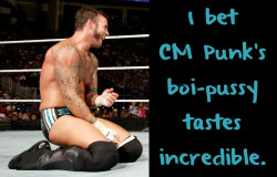 wrestlingssexconfessions:  I bet CM Punk’s
