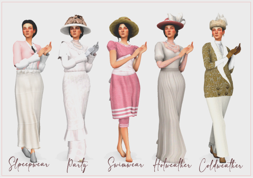 thesim-tea: Elaine late Edwardian outfits! (yes she likes dusty pink). Details under the cut! Seguir