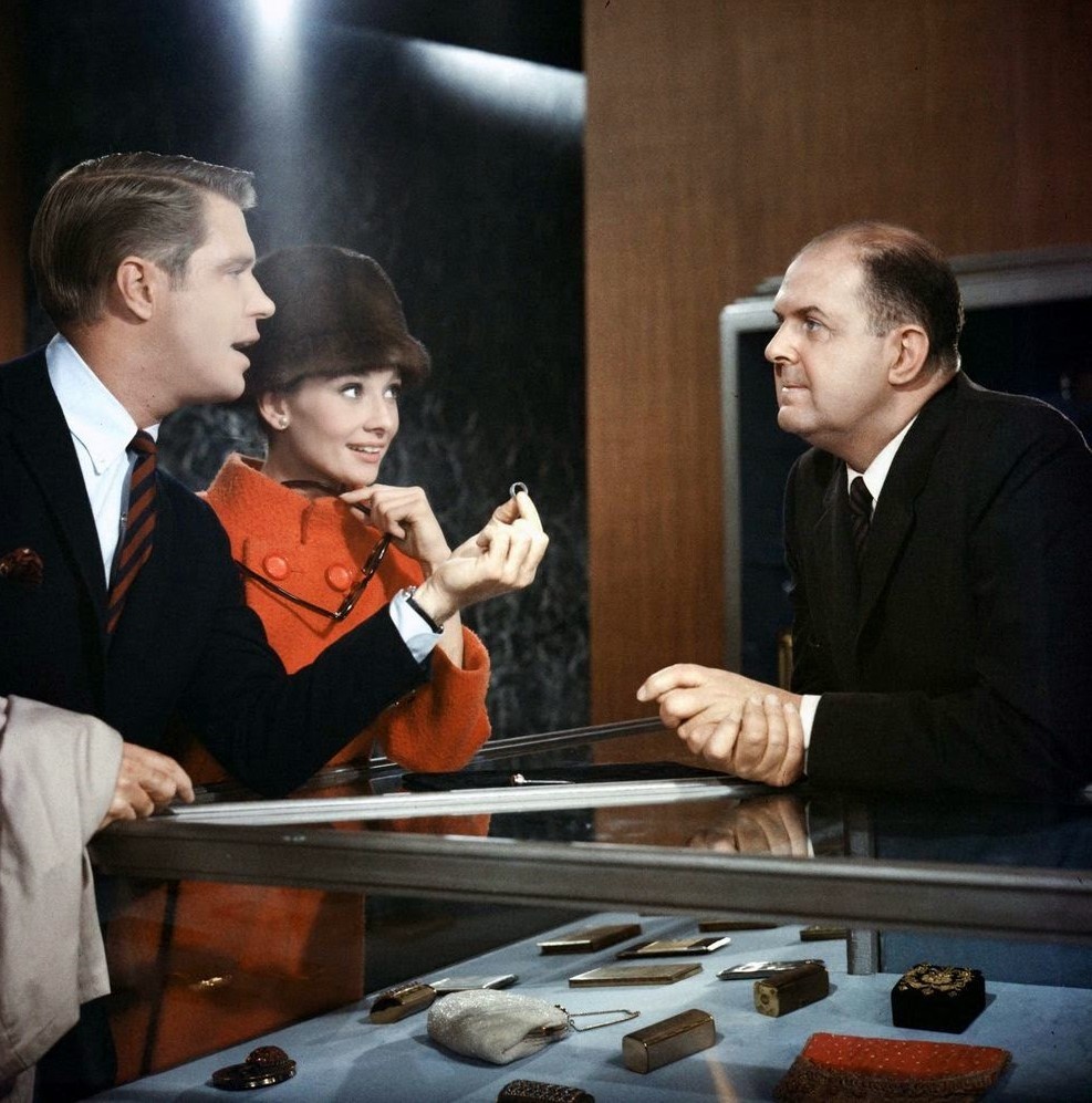 cinemarhplus:  Audrey Hepburn, George Peppard and John McGiver in Breakfast at Tiffany’s