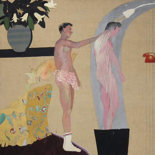 medusagirlfriend:Mitski, “I Will” // David Hockney - Domestic Scene, Los Angeles 1962-1963