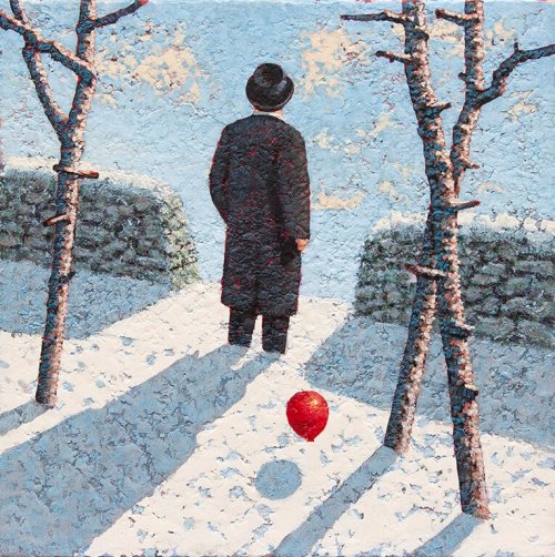 Mark Edwards, b. 1951 Man thinking of his friend