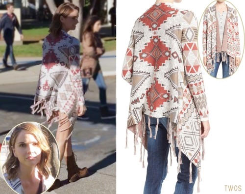 teenwolfoutfitshoppe: What: Sun &amp; Shadow Blanket Cardigan Where: S06E05 Radio Silence T