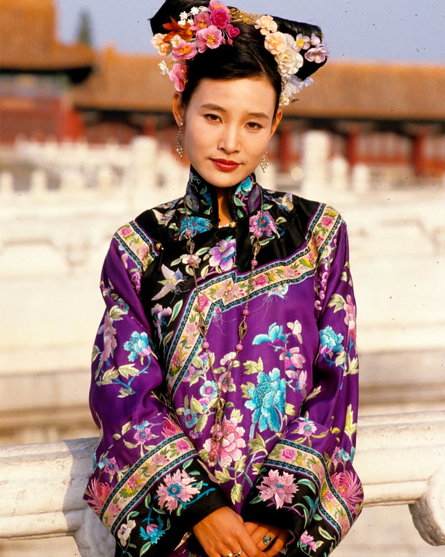 Joan Chen on the set of 'The Last Emperor