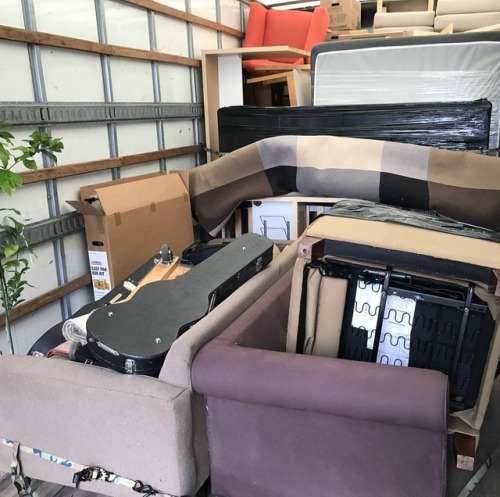 Our whole apartment on a truck! On to our new house