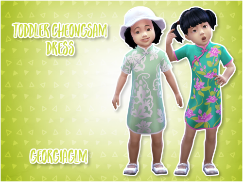 georgiaglm: ⏩ Toddler Cheongsam Dress ⏪ ⏩ I converted these cute dresses from the city life pack BUT