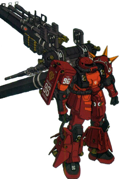 the-three-seconds-warning:  MS-06R Zaku High Mobility Type (Reuse “P” Device)