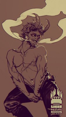 the-liger-art:  Lavicer Sketch by Liger-Inuzuka  Initializing artist’s comments….Small experimentation with a new brush set featuring our character Incubus Lavicer.    