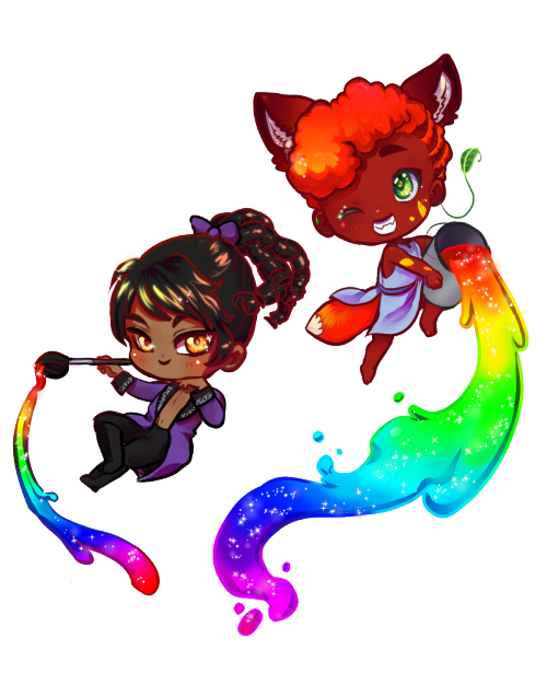 Some chibis I did for a canvas week collab for my webtoon Asher. :3I realized I should probably post