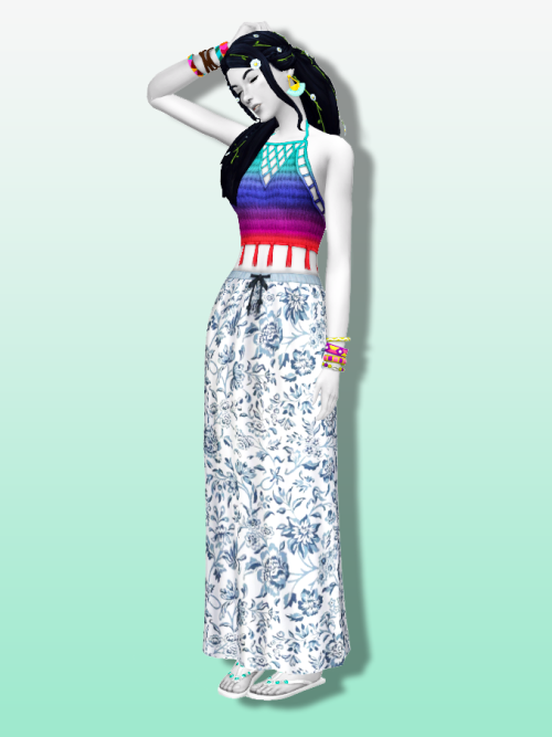 @incandescentsims asked: Bohemian for Raven Rock Grace the polar opposite of her usual style lol