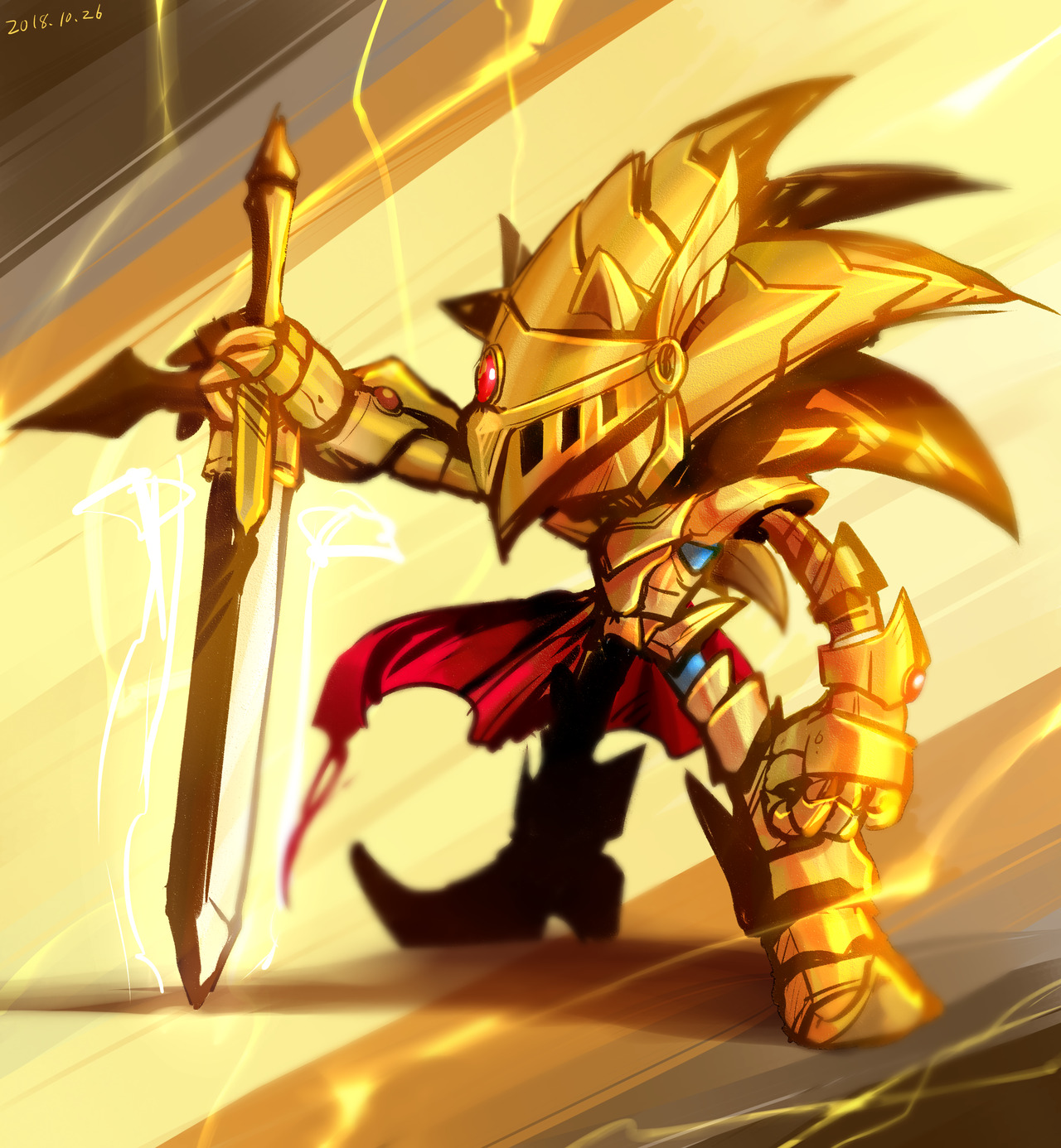 sagegege:    Knight of The Wind聴いてたら描きたくなっちゃったエクスカリバーソニック。