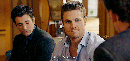 arrowsource: So that’s your story. A guy in a green hood flew in and single-handedly took our three 