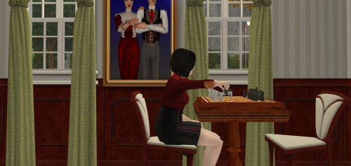 “So which hair should I use, baby? I think she’s a pigtails and miniskirt kind of sim, but&hellip; o