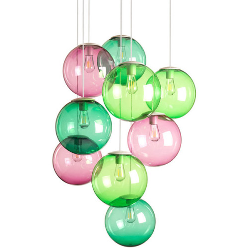 Fatboy Spheremaker Suspension Lamp - Pink &amp; Green ❤ liked on Polyvore (see more sphere pendant l