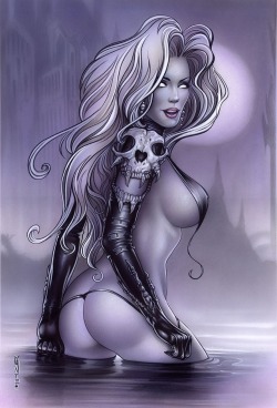 comicartgallery: Lady Death by Monte Moore