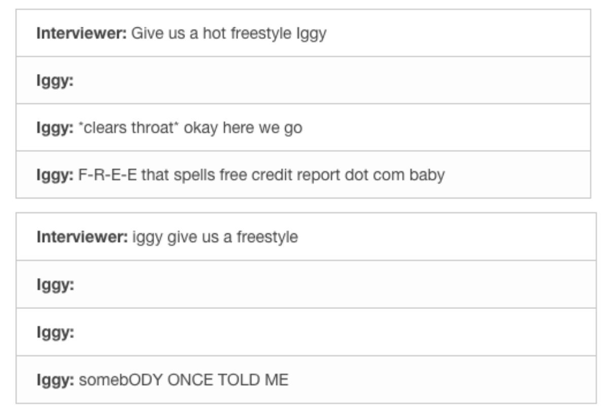 rubystewrt:  the iggy freestyle meme compilation