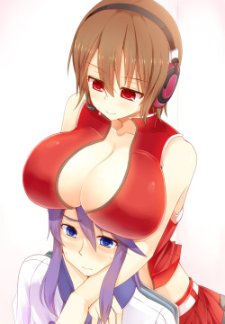 boobymaster64:  “Breasts on head” fetish series Artists/Sources:  1. Facominn 2. Yoshou (Yosyo) 3. Xano501 4. Aoi Manabu   5. Moriichi 6. Xian (Gen) 7. Kozuki 8. Bukatsu 9. Kasutera (Castella) 10. Tora 