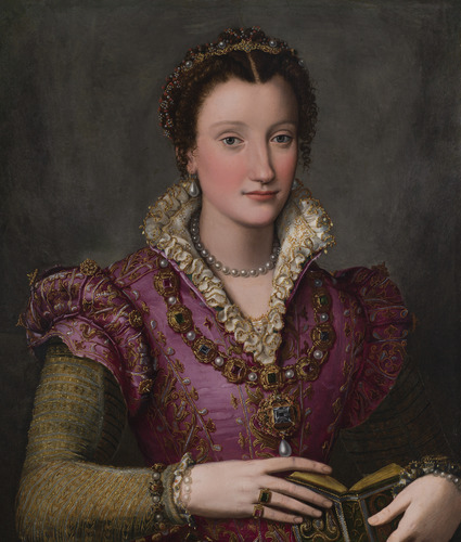 slam-european: Portrait of a Lady, probably Camilla Martelli de’Medici, Alessandro Allori, 1570s, Sa