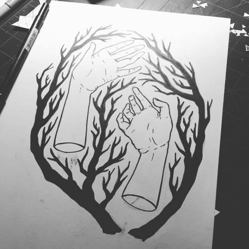 A very smudged drawing for a tshirt print. I will hopefully be printing this for the Atlanta Printma