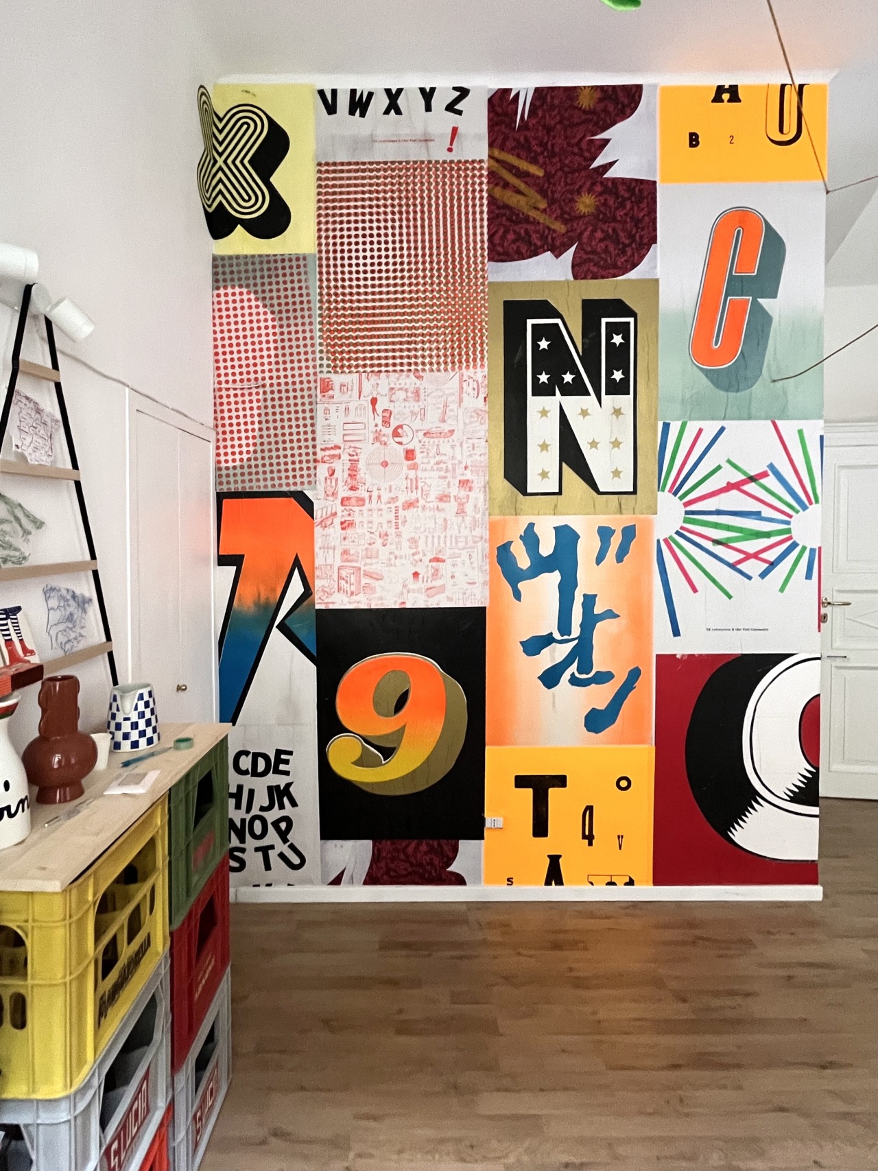 LFC & 5X present a new project for Pop-eye Studio 🚀
👉🏻 A permanent wall installation with 16 letterpress posters, specially designed and hand-printed for their studio 💎