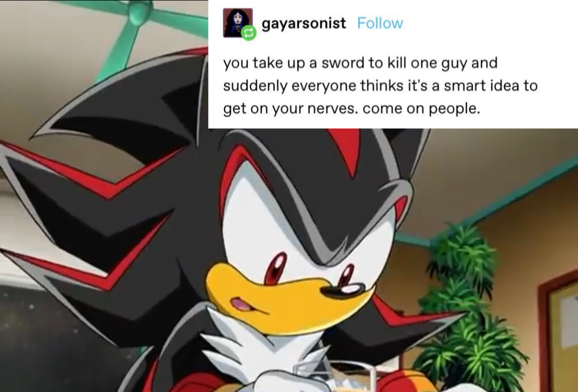 sonic X shadow on Tumblr