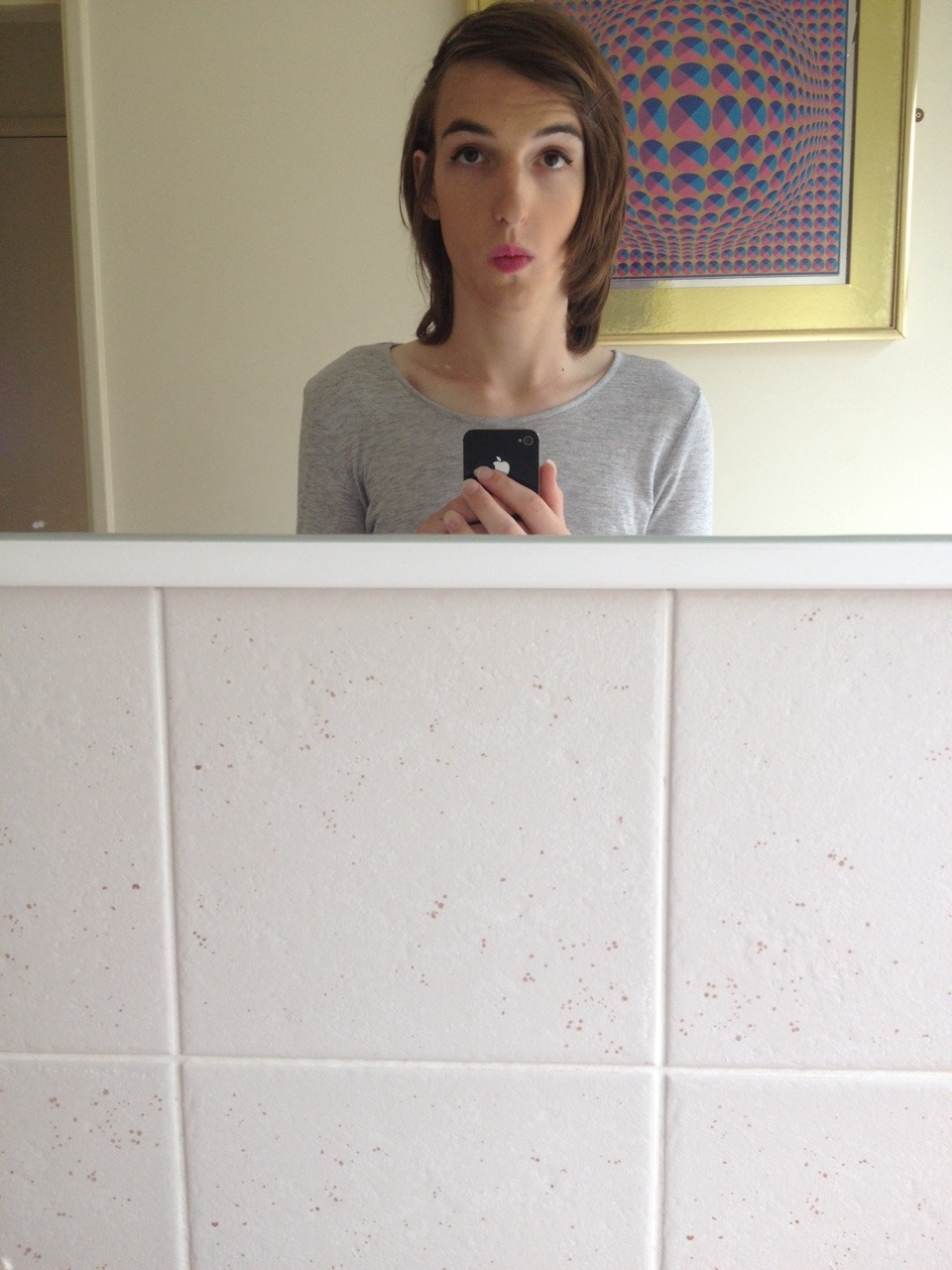 toyingwithcorsets:  Tried makeup on again; I’ve never felt so content with myself!