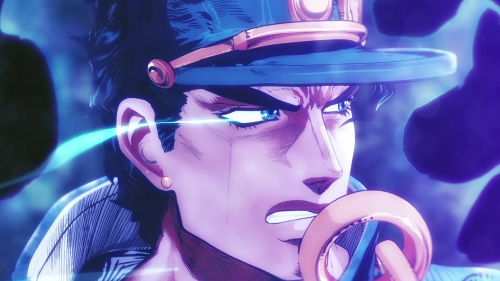 hellosomebody-somewhere:sdc1989:Jotaro & Star Platinum frame-by-frame in Stardust Crusaders OP2 