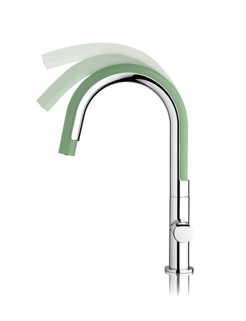 Funky Flexible Faucet Add a touch of color and flexible fun to you kitchen space with the COOK tap! 