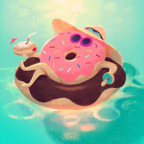 Every day is #donutday.Painted with my upcoming charcoal brushes.. #maxpacks #visdev #illustrati