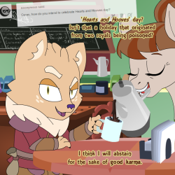 adurot:asktechnowizard:  thediamondembassy:Happy Hearts and Hooves Day![A big thanks to Doppel for helping with this entry, she is responsible for making this possible!]Cameos Latte Swirl and her Coffee ShopTea BiscuitsSweet Cream  Mr. Teabiscuits: I’m