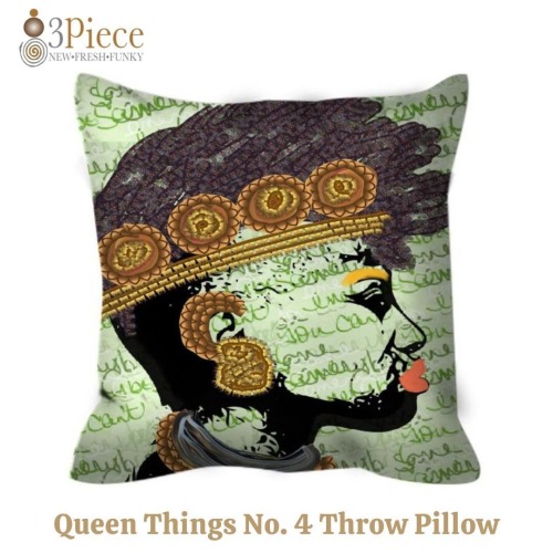 One of our favorite designs “Queen Things No. 4” #throwpillow #homedecor #3pieceurbanart