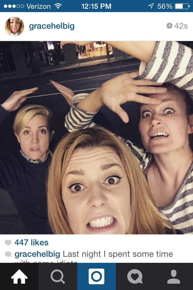 gracesheavenlylegs:  Thank God for rotating selfies from the trinity!