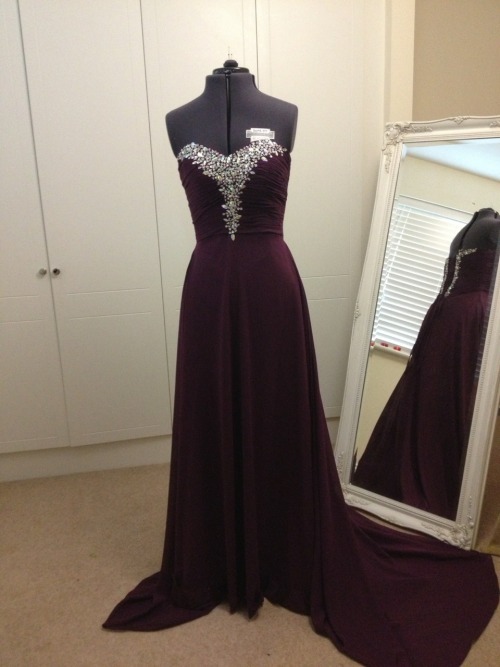 Today’s project was a design change. We were asked to remove the train from a formal gown so t