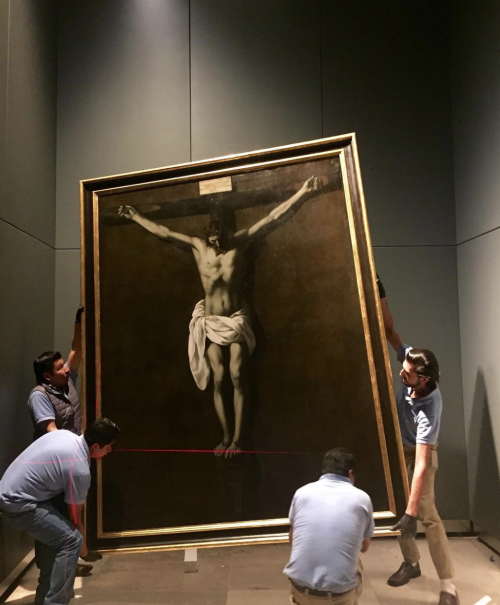 Francisco de Zurbarán - The Crucifixion.Preparing the exhibition “El arte de las naciones. El Barroc