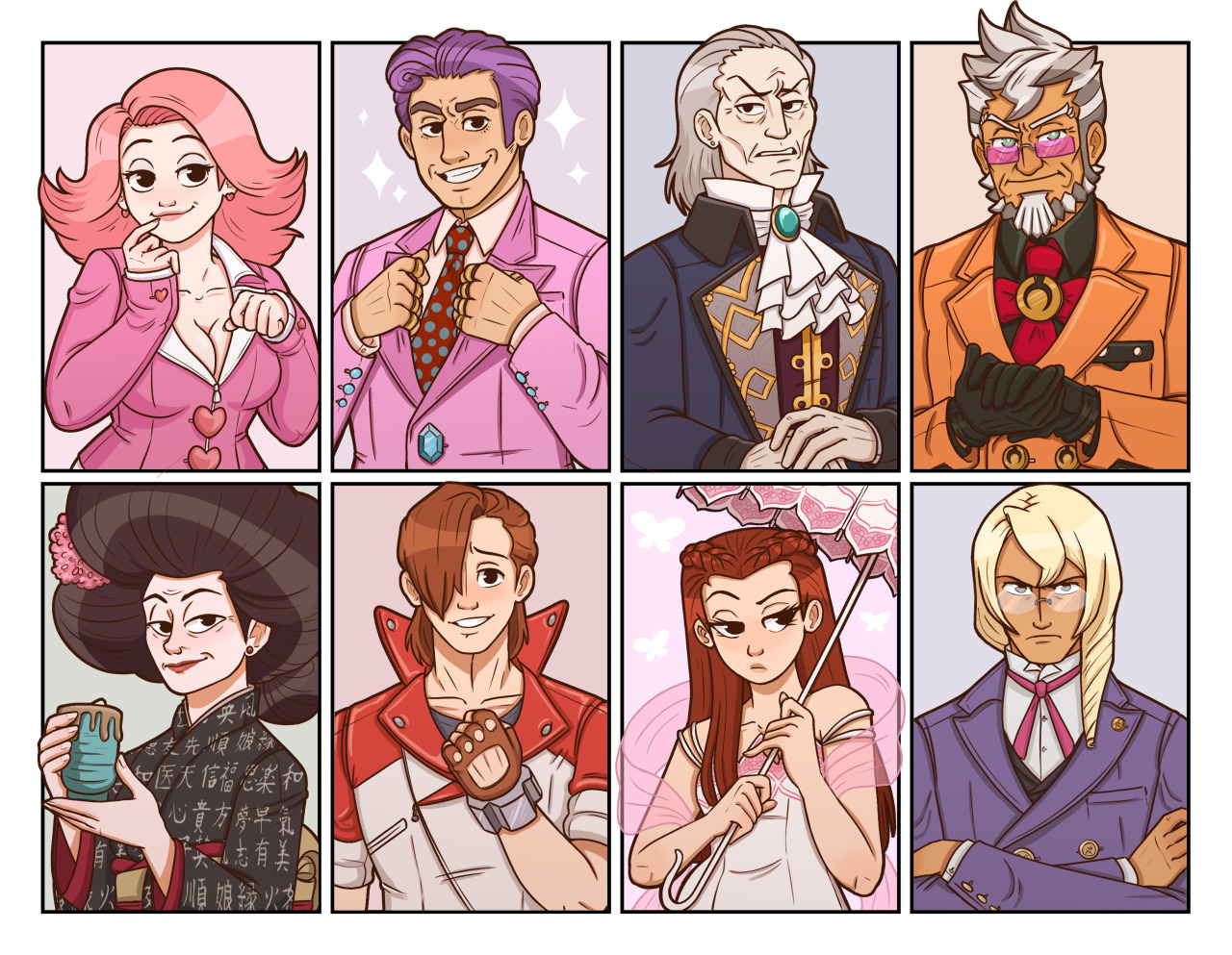 Paula Draws N Stuff — Drawing more Ace Attorney characters in the