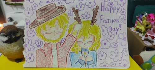 I Was Drawing A Letter To My Father For The Father's Day. I Use Clef And Meri To Draw In The For The