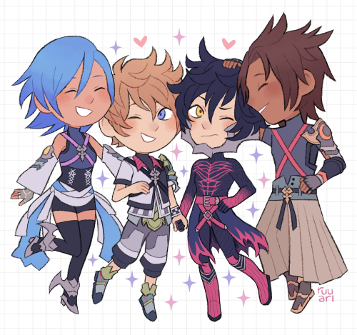 wayfinder family charm ❤︎ terra aqua ventus and vanitas