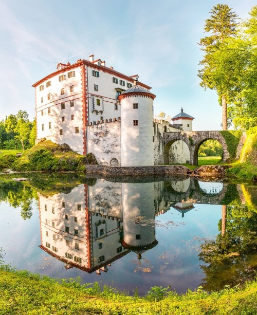 traveltoslovenia:CASTLE SNEZNIK, Slovenia - surrounded by parkland, this restored 16th-century Ren