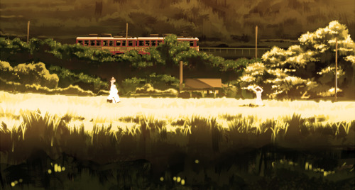 milliardo-peacecraft:  theartofanimation:  Inumaroboya02  these remind me of 5 centimeters per second 