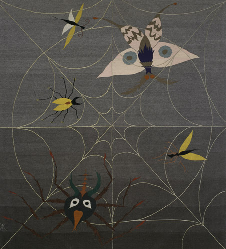 amare-habeo: Leonora Carrington (1917 - 2011) - Spiderweb (for Edward James), 1948 woollen tapestry 