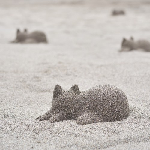 catsbeaversandducks:Adorable ‘Neko Cup’ Lets You Create Sleepy Cat Sculptures Out of SandDesigned by