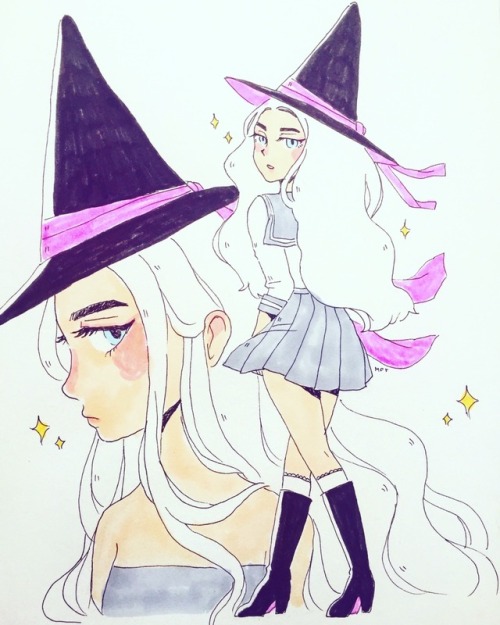 inktober Week 2 (Days 8-14) still using the official prompt but I themed it around witches/students(