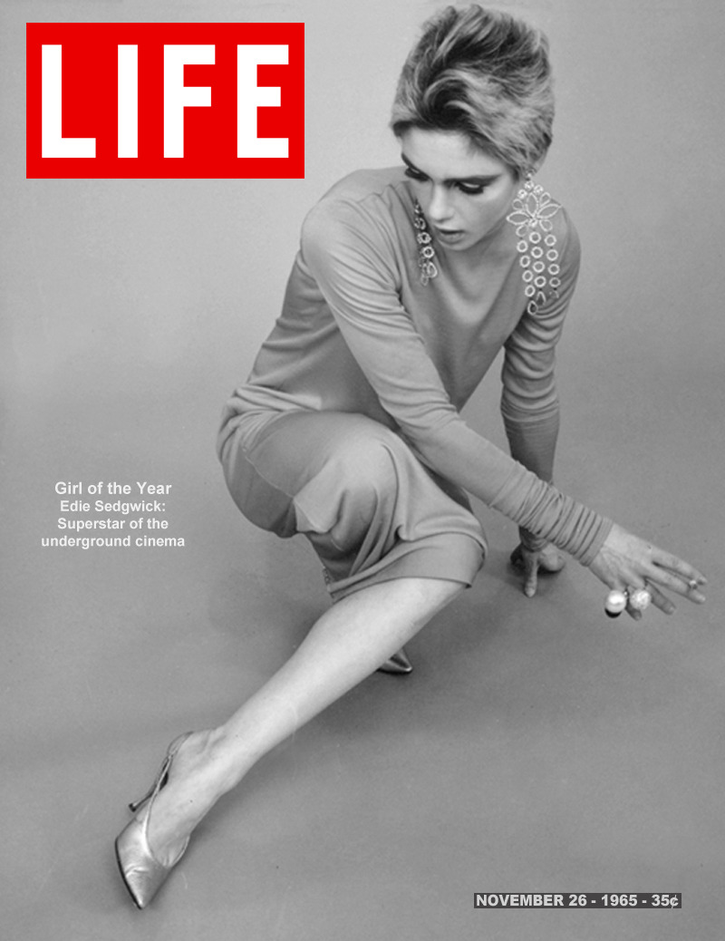 onlyediesedgwick:  Mock Life magazine cover for November 26, 1965. This issue featured