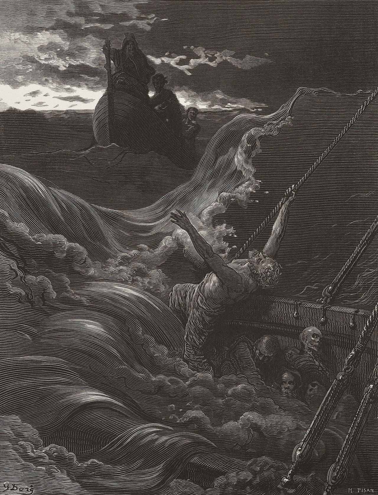 magictransistor:  Gustave Doré, The Rime of the Ancient Mariner, 1876. 