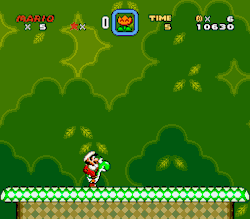 tamascotchi: suppermariobroth: In Super Mario World, if Yoshi eats a power-up at the precise time that the level’s timer reaches 0, Mario will begin his death animation, but then cancel it through the acquisition of the power-up, bringing him back to