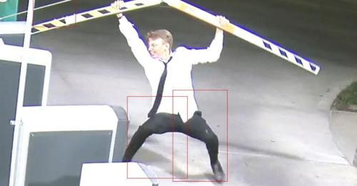 Losing My Mind At This Security Cam Footage Of A Guy That Looks Like Concept Art For The Once In A Lifetime