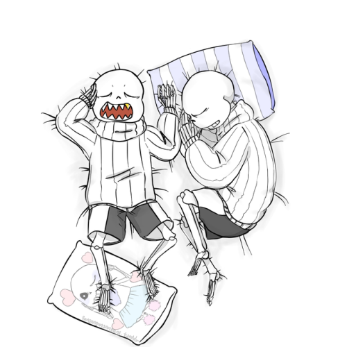 zreowolfz:  sansansansansans:  5. Draw your otp in bed together. red, please sleep like a normal skeleton (and get your stinky foot off sans’ face shhh)  And that’s how babies are born.  