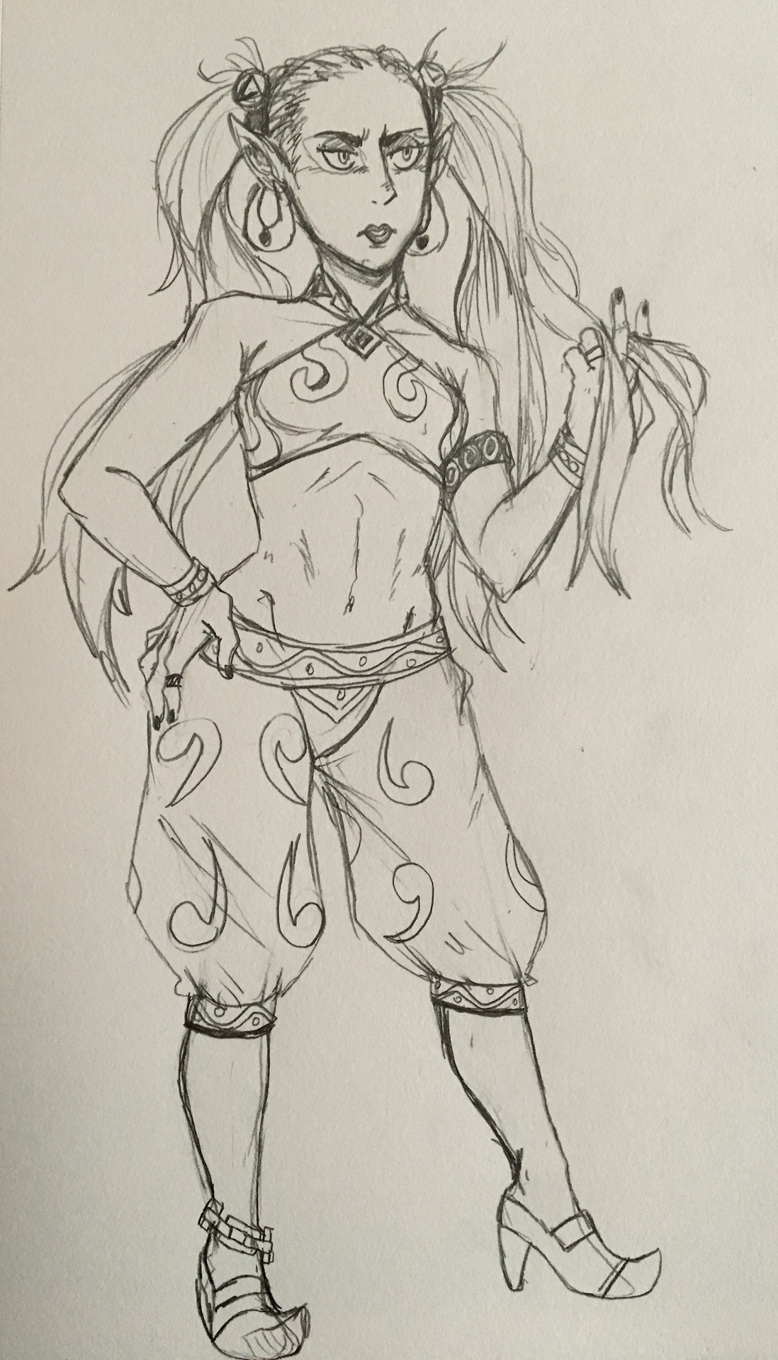 sabishiranami: finally got off my ass and did a Gerudo!Plumeria design (based on