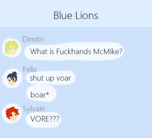 mochibellmayor:Blue Lions group chats