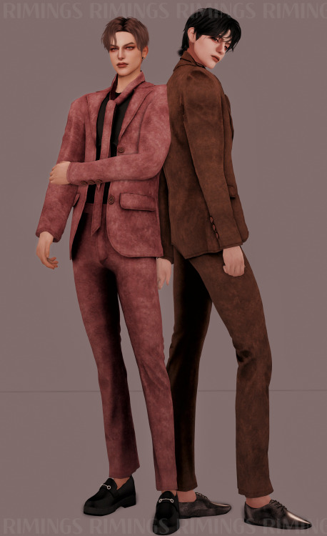  [RIMINGS] Velvet Tie & Suits - FULLBODY- NEW MESH- ALL LODS- NORMAL MAP- 15 SWATCHES- HQ COMPAT