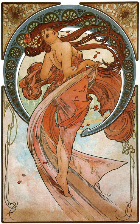 universeobserver:  nevver:  Alphonse Mucha  i stayed at this hotel and there was art just like this hung in all the hallways 